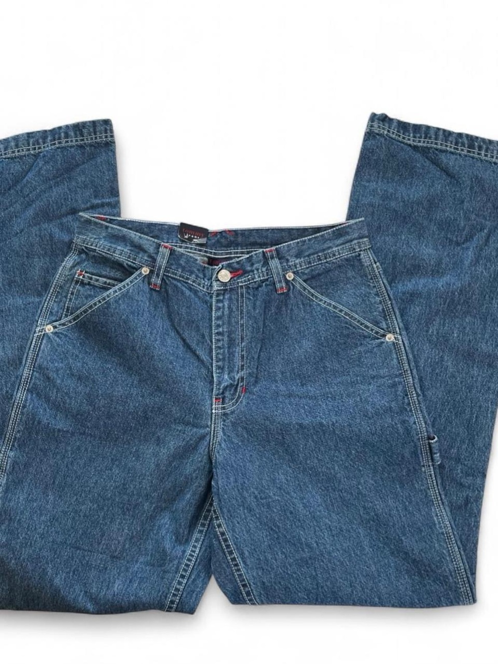 Tommy Hilfiger Y2K Baggy Cargo Denim Jeans in Dark Blue - Size 9 NWT